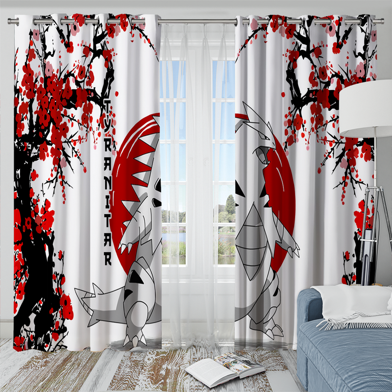 Tyranitar Japan Style Window Curtain