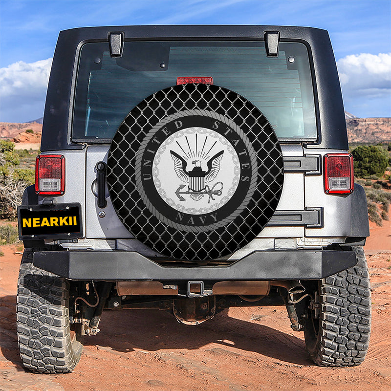 United States Navy U.S Car Spare Tire Covers Gift For Campers