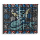 Vaporeon Eevee Evolution Christmas Window Curtain