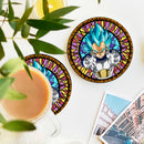 Vegata Blue Stained Glass Drink Coasters