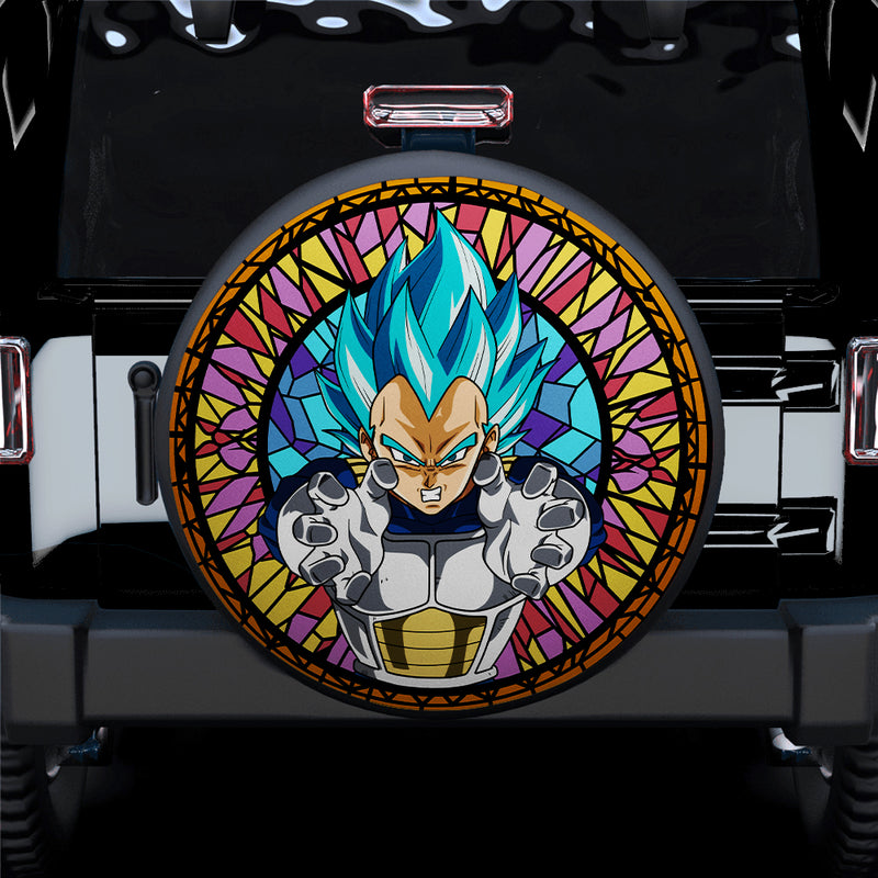 Vegata Blue Stained Glass Car Spare Tire Cover
