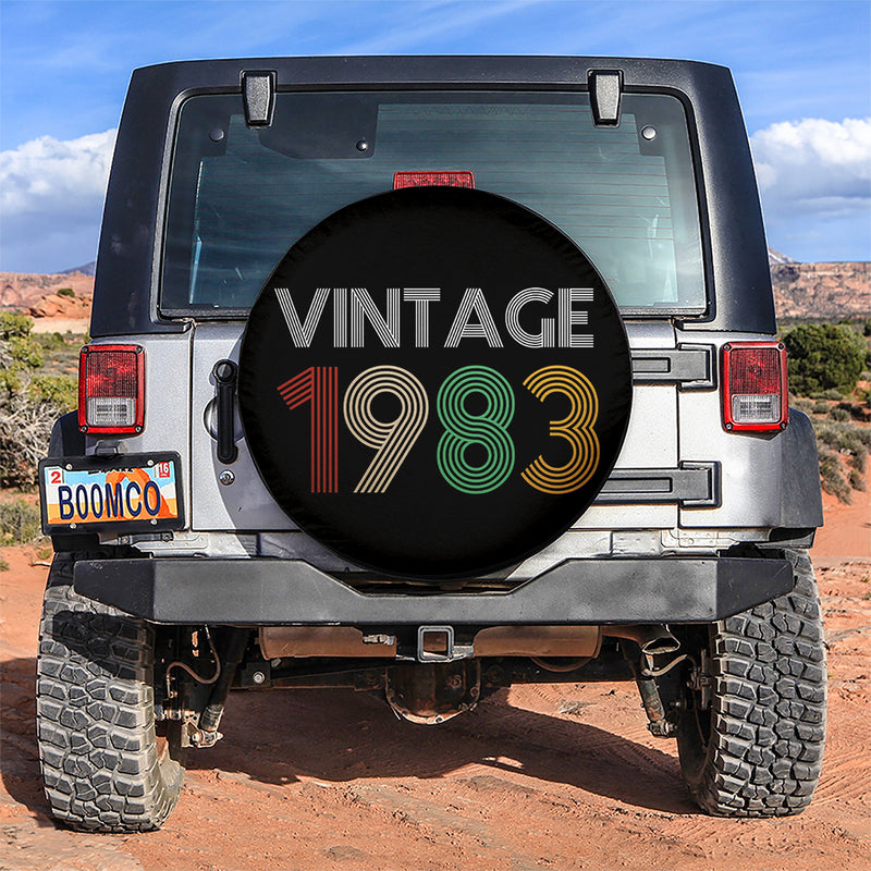 Vintage 1983 Birthday Jeep Car Spare Tire Covers Gift For Campers