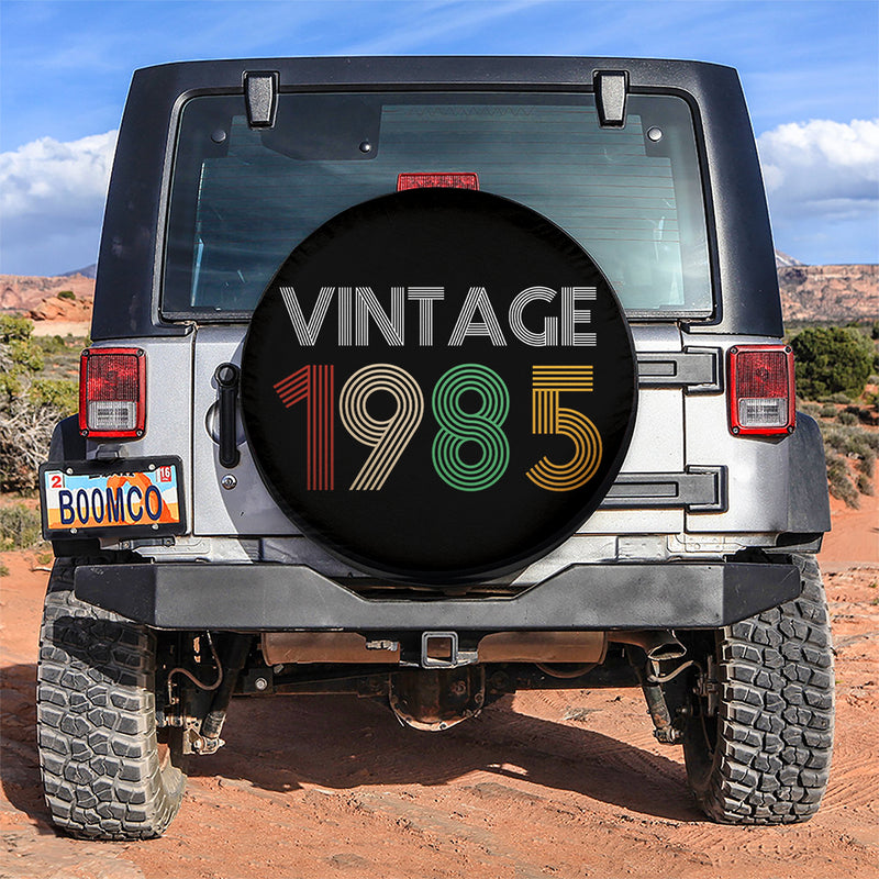 Vintage 1985 Birthday Jeep Car Spare Tire Covers Gift For Campers