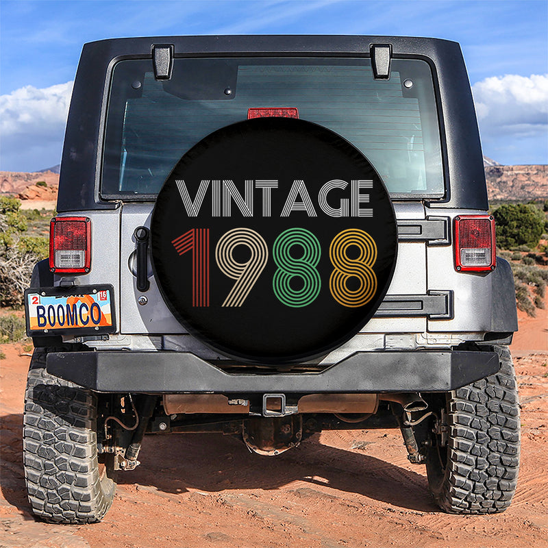 Vintage 1988 Birthday Jeep Car Spare Tire Covers Gift For Campers