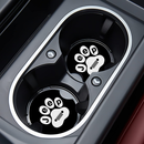 White Jeep Paw Car Coasters Auto Cup Holder