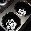 White Jeep Paw Car Coasters Auto Cup Holder