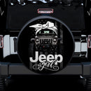 White Jeep Girl Car Spare Tire Cover
