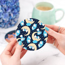 Winnie The Pood Moon Ceramic Drink Coasters