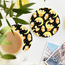 Winnie The Pood Moon Yellow Ceramic Drink Coasters