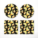 Winnie The Pood Moon Yellow Ceramic Drink Coasters