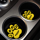 Yellow Jeep Paw Car Coasters Auto Cup Holder