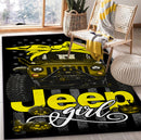 Yellow Jeep Girl Halloween Rectangular Area Rug