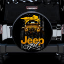 Gold Yellow Jeep Girl Car Spare Tire Cover