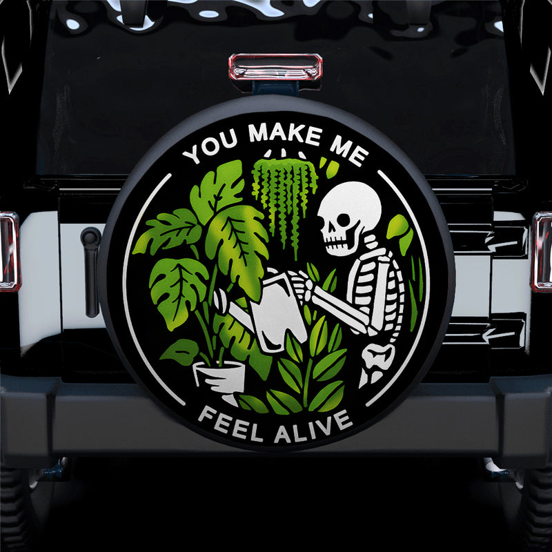 You Make Me Feel Alive Skull Jeep Car Spare Tire Covers Gift For Campers