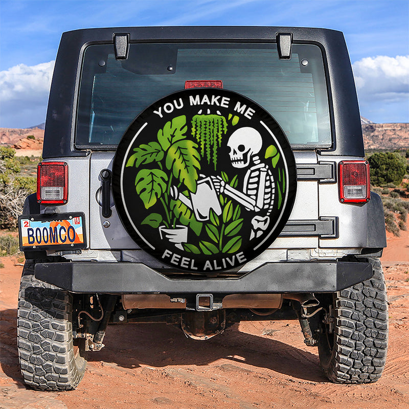You Make Me Feel Alive Skull Jeep Car Spare Tire Covers Gift For Campers