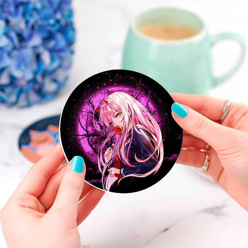 Zero Two Moonlight Ceramic Drink Coasters