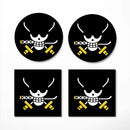 Zoro One Piece Icon Skull Ceramic Drink Coasters