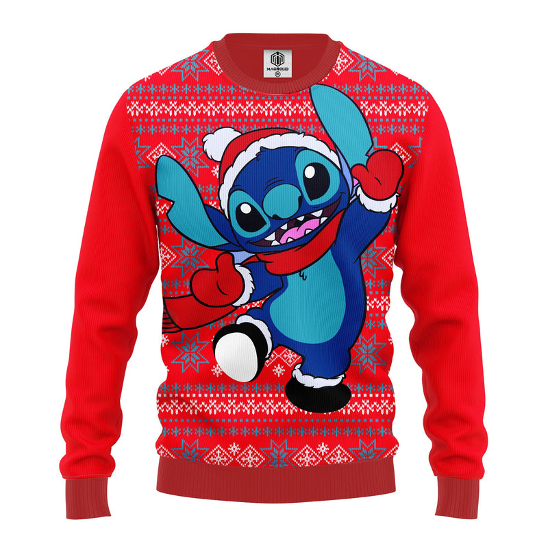 Stitch Winter Red Ugly Christmas Sweater Amazing Gift Idea Thanksgiving Gift Nearkii