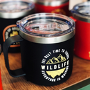 Black The Best Time To Travel Insulated Travel Camping Mug Nearkii