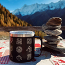 Black Camping Stuff Insulated Travel Camping Mug Nearkii