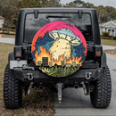 Funny UFO Art Custom Jeep Car Spare Tire Cover Gift For Campers Nearkii