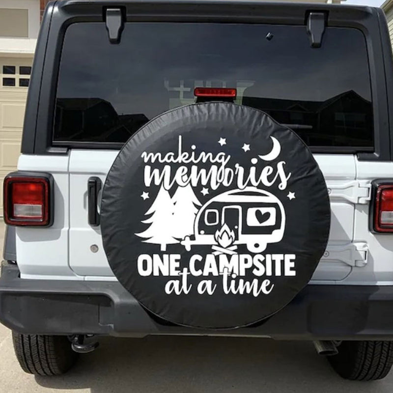 Making Memories One Campfire At A Time Jeep Car Spare Tire Cover Gift For Campers Nearkii
