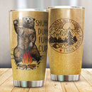 Bear Beer Yellow Camping Camfire Tumbler 2023 Nearkii