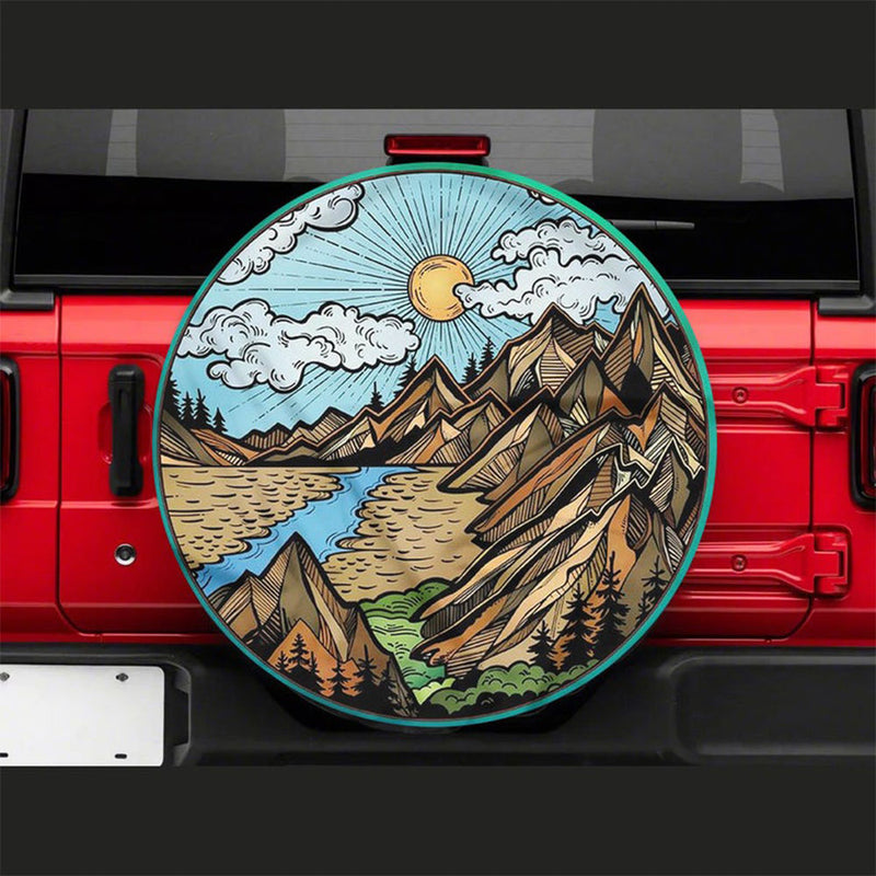 Mountain Is Calling Jeep Car Spare Tire Cover Gift For Campers Nearkii