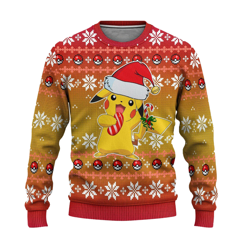 Pokemon Pikachu Anime Ugly Christmas Sweater Xmas Gift Nearkii