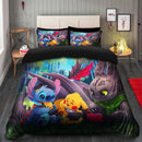 Pikachu Toothless Stitch Bedding Set Duvet Cover And 2 Pillowcases Nearkii