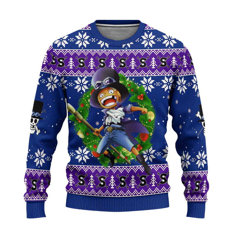 Sabo One Piece Anime Ugly Christmas Sweater Xmas Gift Nearkii