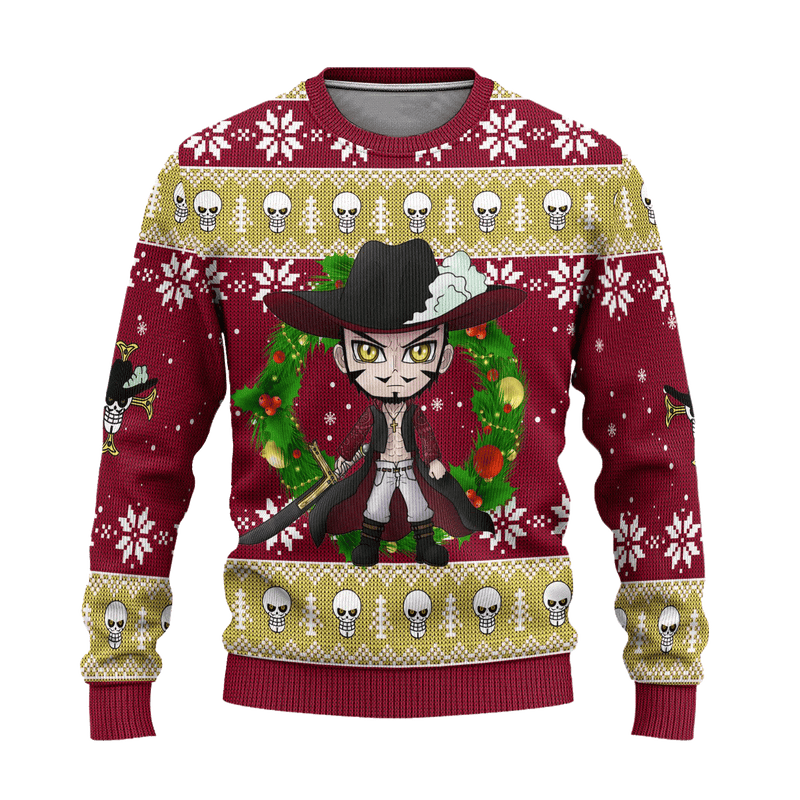 Dracule Mihawk One Piece Anime Ugly Christmas Sweater Xmas Gift Nearkii