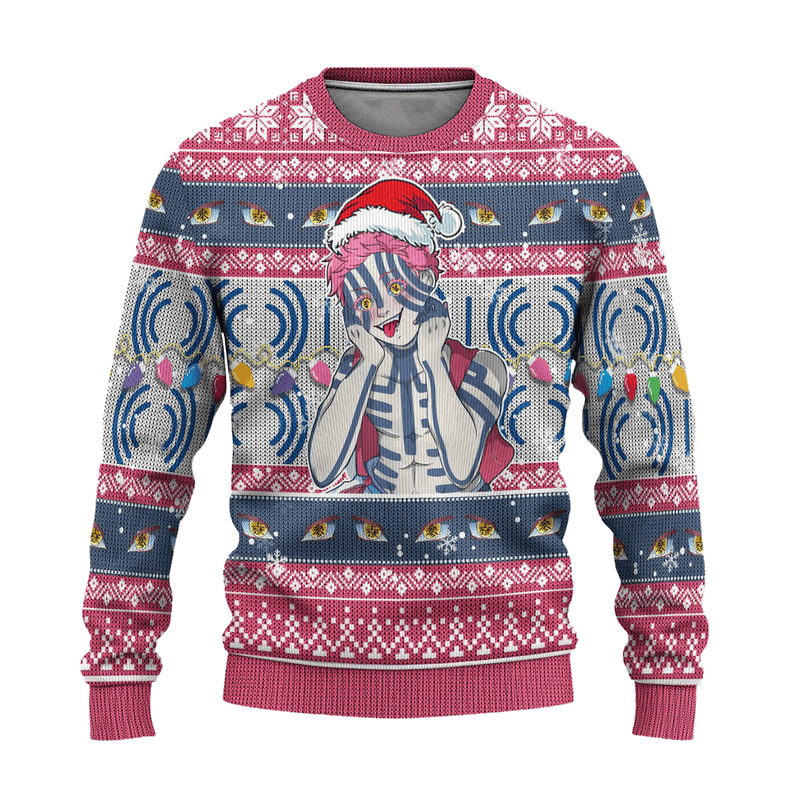 Demon Slayer Akaza Anime Ugly Christmas Sweater Xmas Gift Nearkii