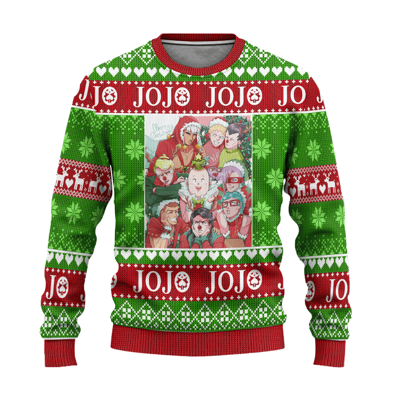 JoJos Bizarre Adventure Anime Ugly Christmas Sweater Custom Xmas Gift Nearkii