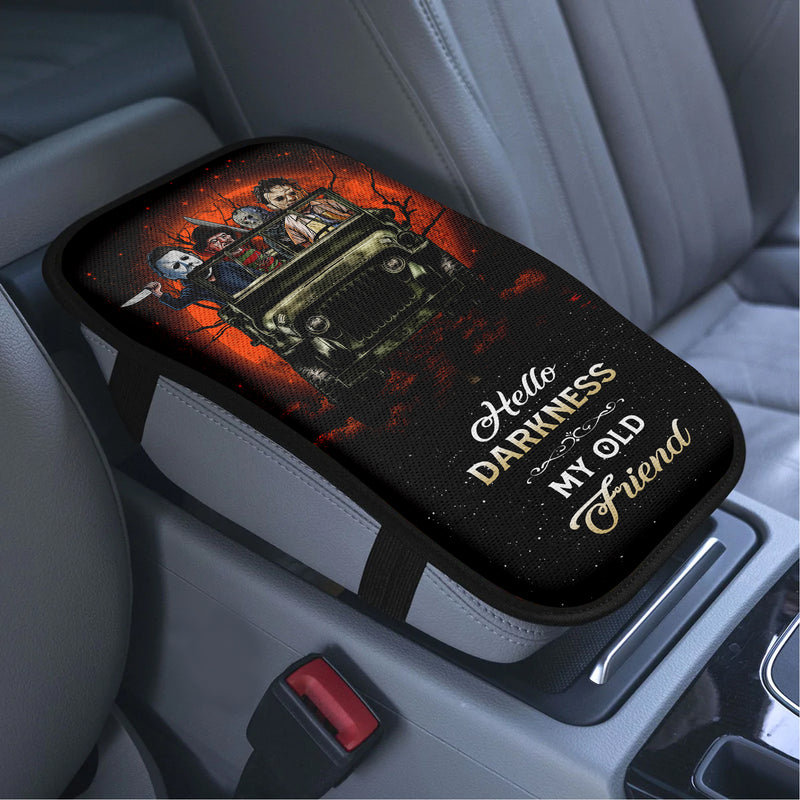 Halloween Horro Movie Ride Jeep Funny Premium Custom Armrest Center Console Cover Car Accessories Nearkii