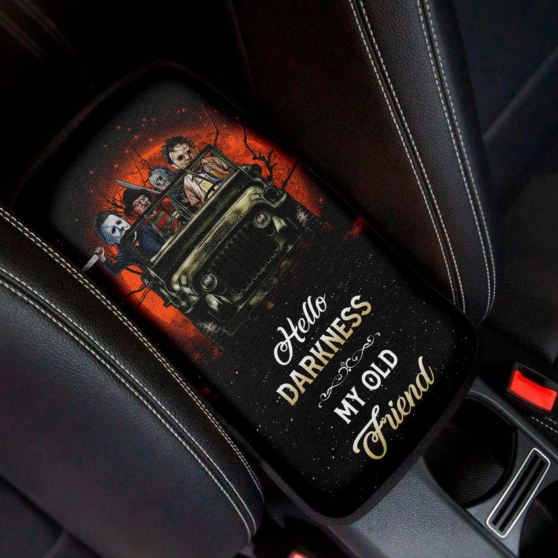 Halloween Horro Movie Ride Jeep Funny Premium Custom Armrest Center Console Cover Car Accessories Nearkii