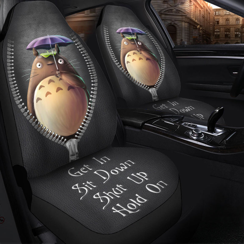 Totoro Ghibli Anime Get In Sit Down Shut Up And Hold On Car Zipper Car Seat Covers Nearkii