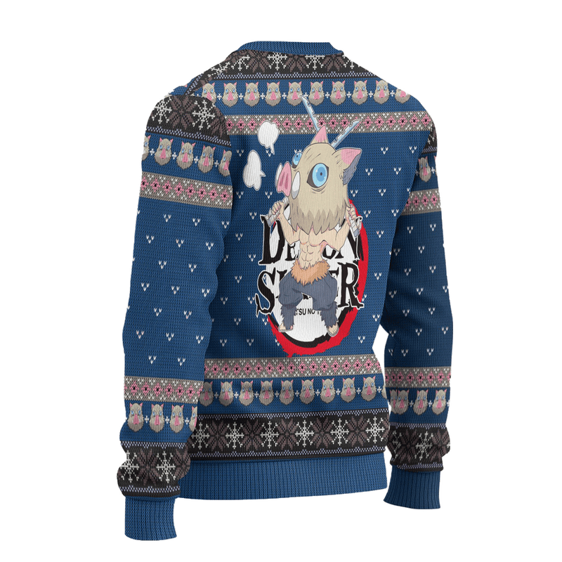 Inosuke Hashibira Demon Slayer Anime Ugly Christmas Sweater Xmas Gift Nearkii