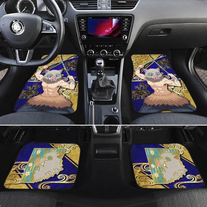 Demon Slayer Hashibira Inosuke Car Floor Mats Anime Car Accessories Nearkii