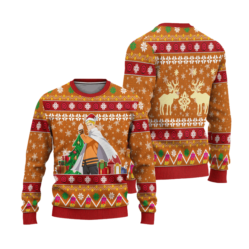 Naruto Uzumaki Anime Ugly Christmas Sweater Custom Boruto Xmas Gift Nearkii