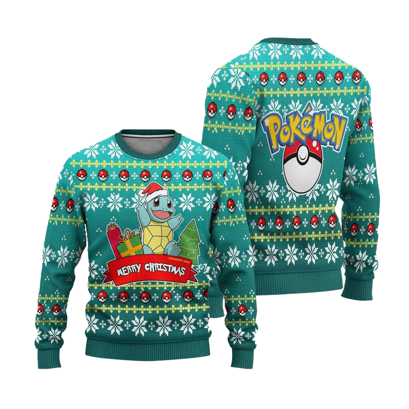 Pokemon Squirtle Anime Ugly Christmas Sweater Xmas Gift Nearkii