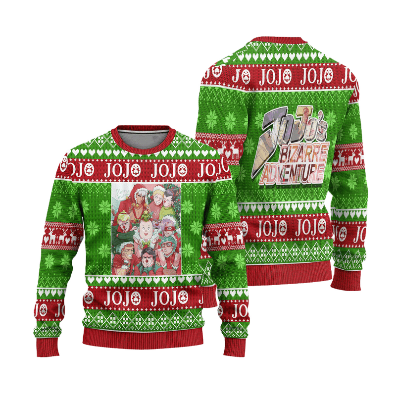 JoJos Bizarre Adventure Anime Ugly Christmas Sweater Custom Xmas Gift Nearkii