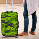 Green Kelly Camo Print Luggage Cover Suitcase Protector Nearkii