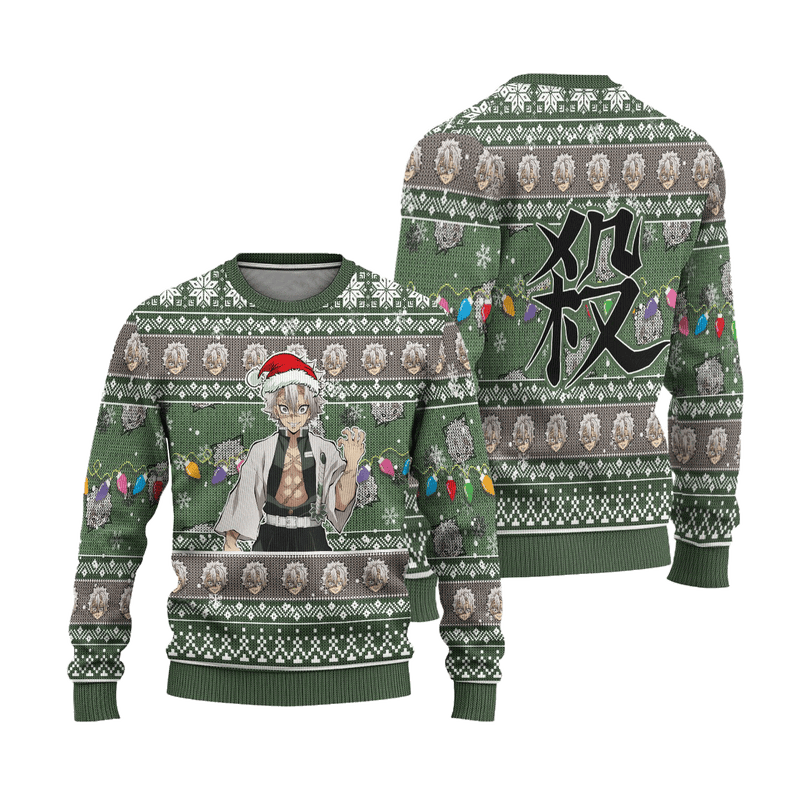 Demon Slayer Sanemi Shinazugawa Anime Ugly Christmas Sweater Xmas Gift Nearkii