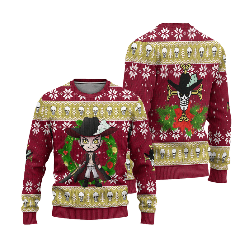 Dracule Mihawk One Piece Anime Ugly Christmas Sweater Xmas Gift Nearkii