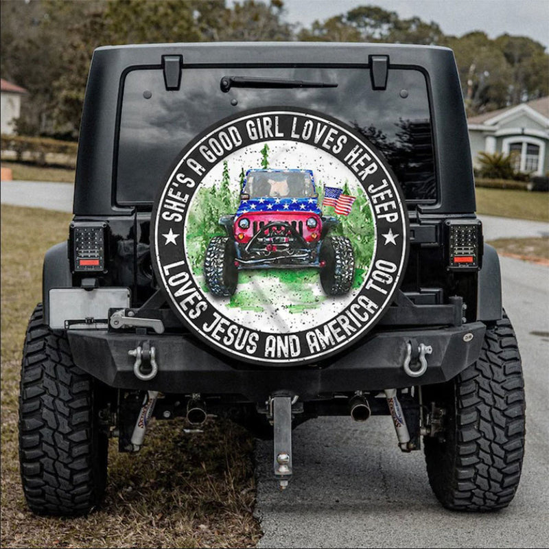 She Love Her Love Jesus Jeep Car Spare Tire Cover Gift For Campers Nearkii