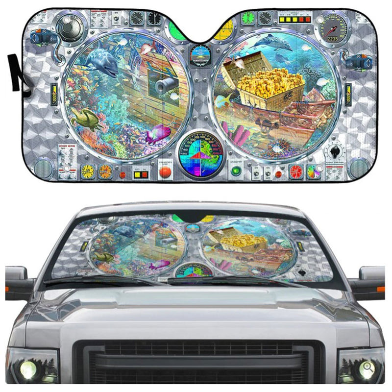 Submarine View Underwater Custom Car Auto Sun Shades Windshield Accessories Decor Gift Nearkii