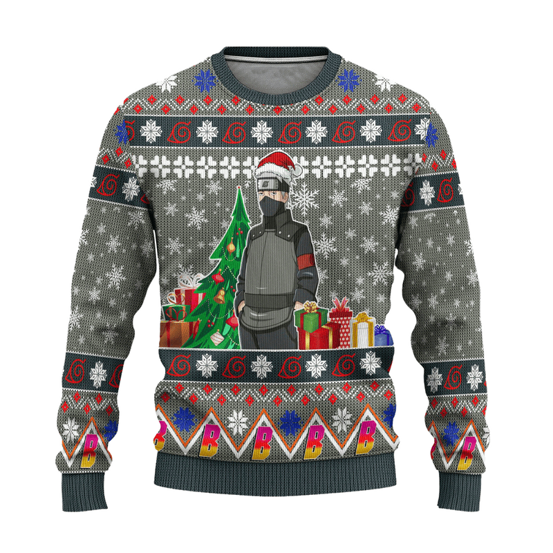 Kakashi Hatake Anime Ugly Christmas Sweater Custom Boruto Xmas Gift Nearkii