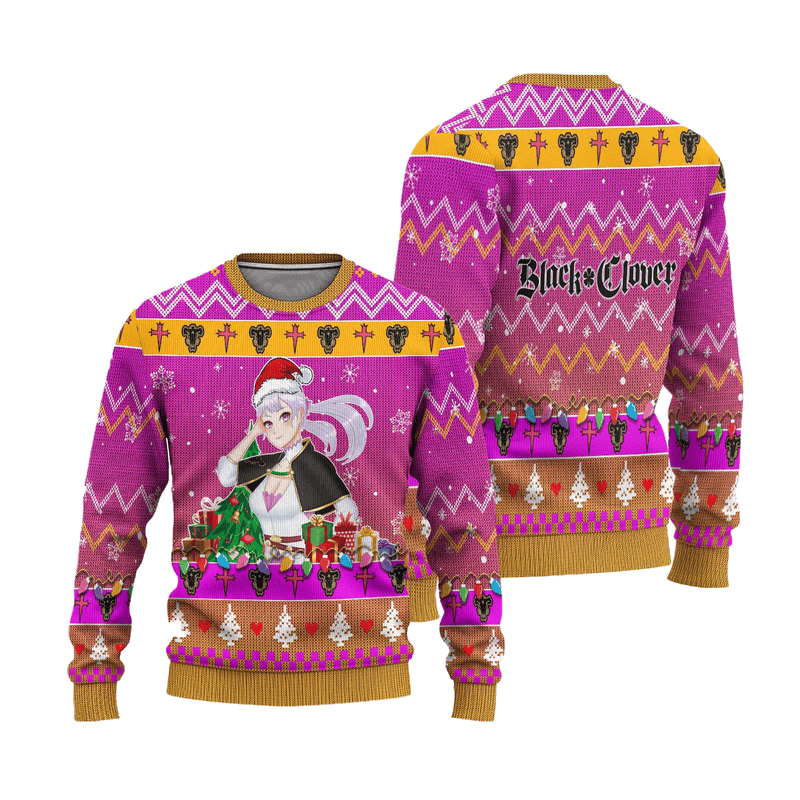 Noelle Silva Anime Ugly Christmas Sweater Black Clover Xmas Gift Nearkii