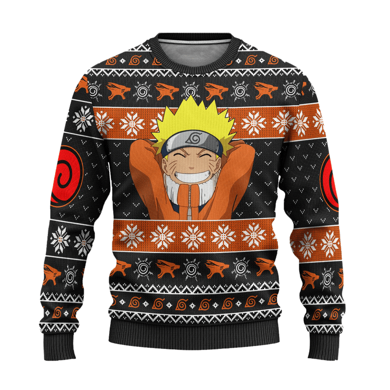 Naruto Uzumaki Clan Anime Ugly Christmas Sweater Xmas Gift Nearkii